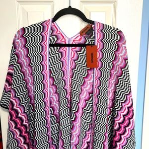 Missoni Hot Pink Patterned Poncho